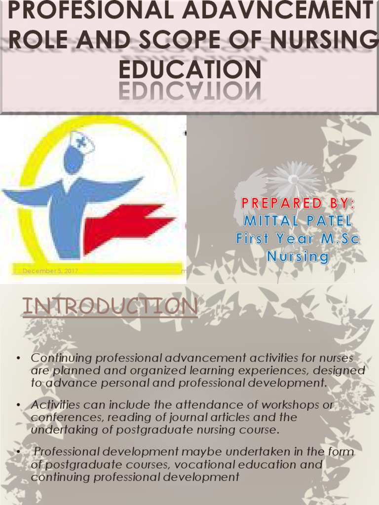Professional Advancement Nursing Health Care