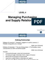 Managing of Supply Relationship