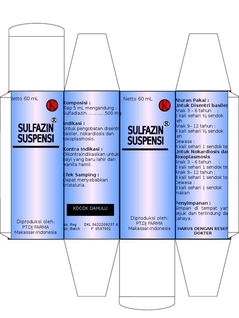 Kegunaan dan Dosis Sulfadiazin | PDF