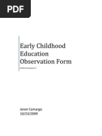 Download Early Childhood Education Observation Form by Adrian Iglesia SN36638253 doc pdf