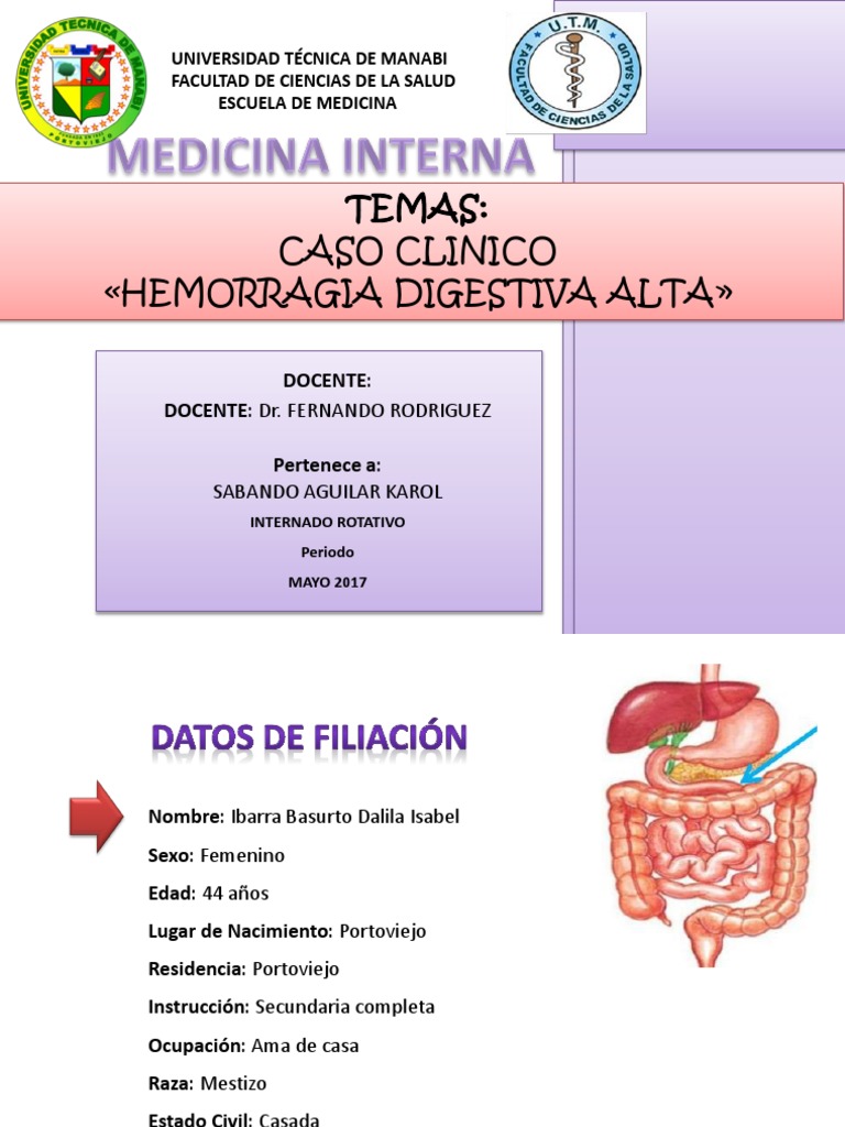 Hemorragia Digestiva Alta y Baja Endoscopia Gastroenterología