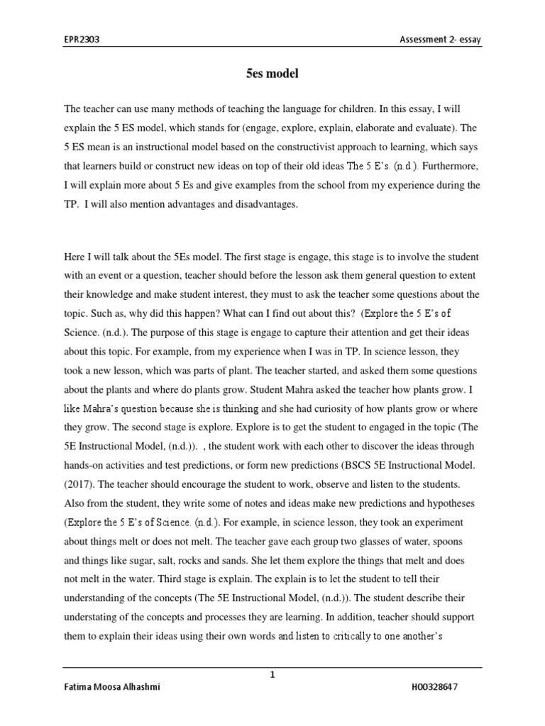 5 Es | PDF | Teachers | Experiment
