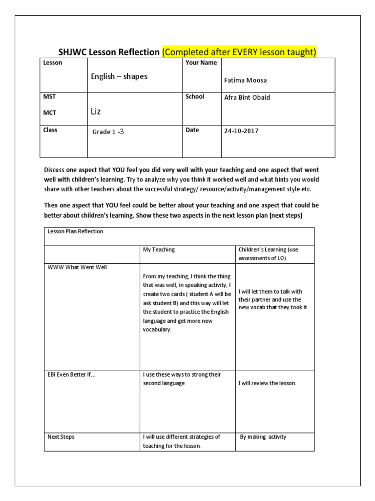 Reflection 1 | PDF | Career & Growth