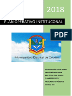 Plan Operativo Institucional Orurillo