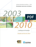 Programa Geologia Do Brasil Catalogo Produtos 2003 10