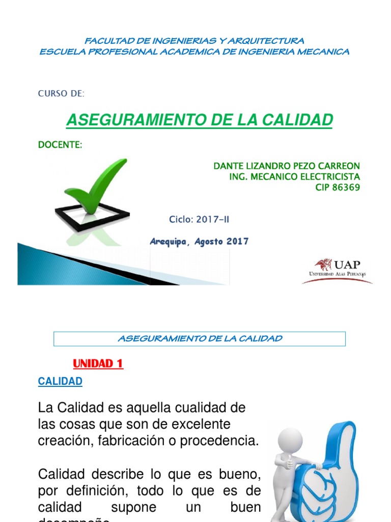 Aseguramiento de la Calidad en Ingeniería | PDF | Organización ...