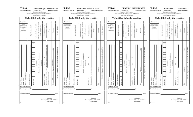 Challan Form 21 05 2014 | PDF | Rupee | Banking