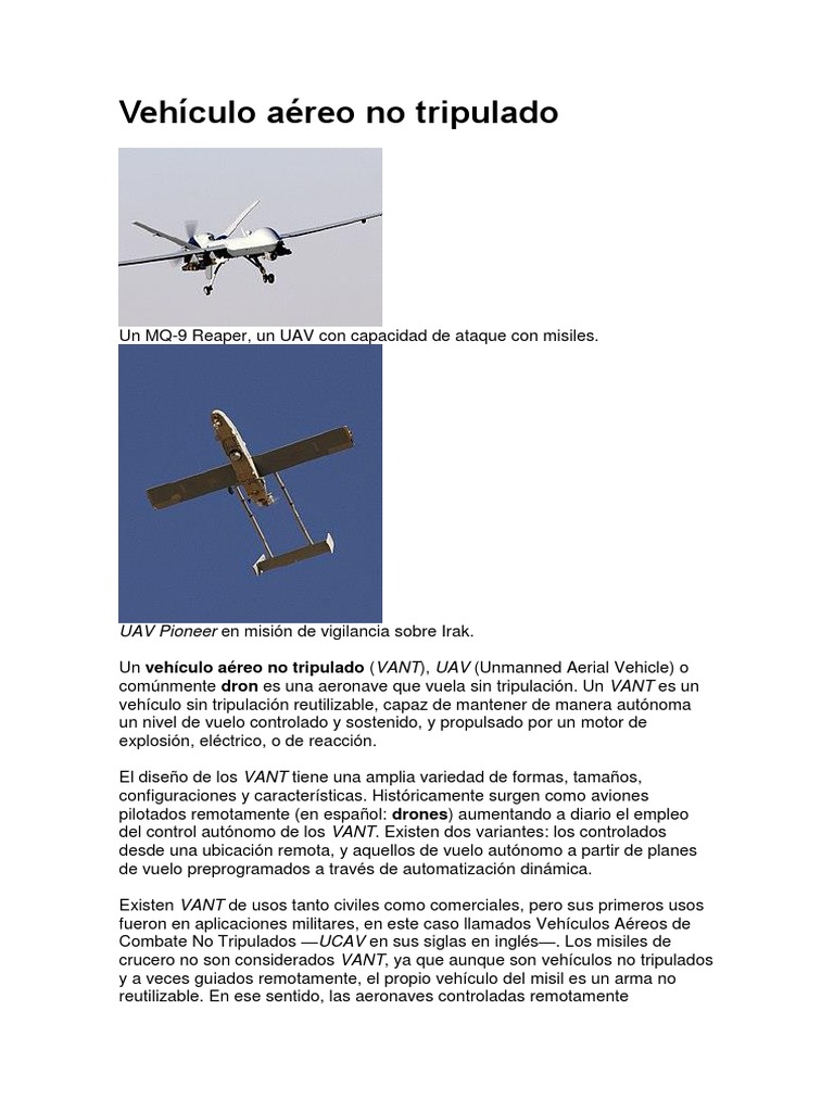 Vehículo Aéreo No Tripulado Vehículo aéreo no tripulado Aviación