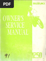 RM250 Owners Service Manual 1991