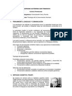 Universidad Autónoma San Francisco Carrera Profesional: Asignatura: Comunicación Oral y Escrita Separata: Psicología de La Comunicación Humana