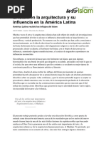 El Islam en La Arquitectura y Su Influencia en La América Latina