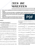 Leyes de Exponentes Radicacion PDF