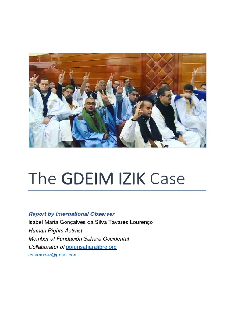 The Gdeim Izik Case | PDF | Western Sahara | Military Occupation
