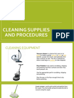 Cleaning Supplies and Procedures-Cgv NC II