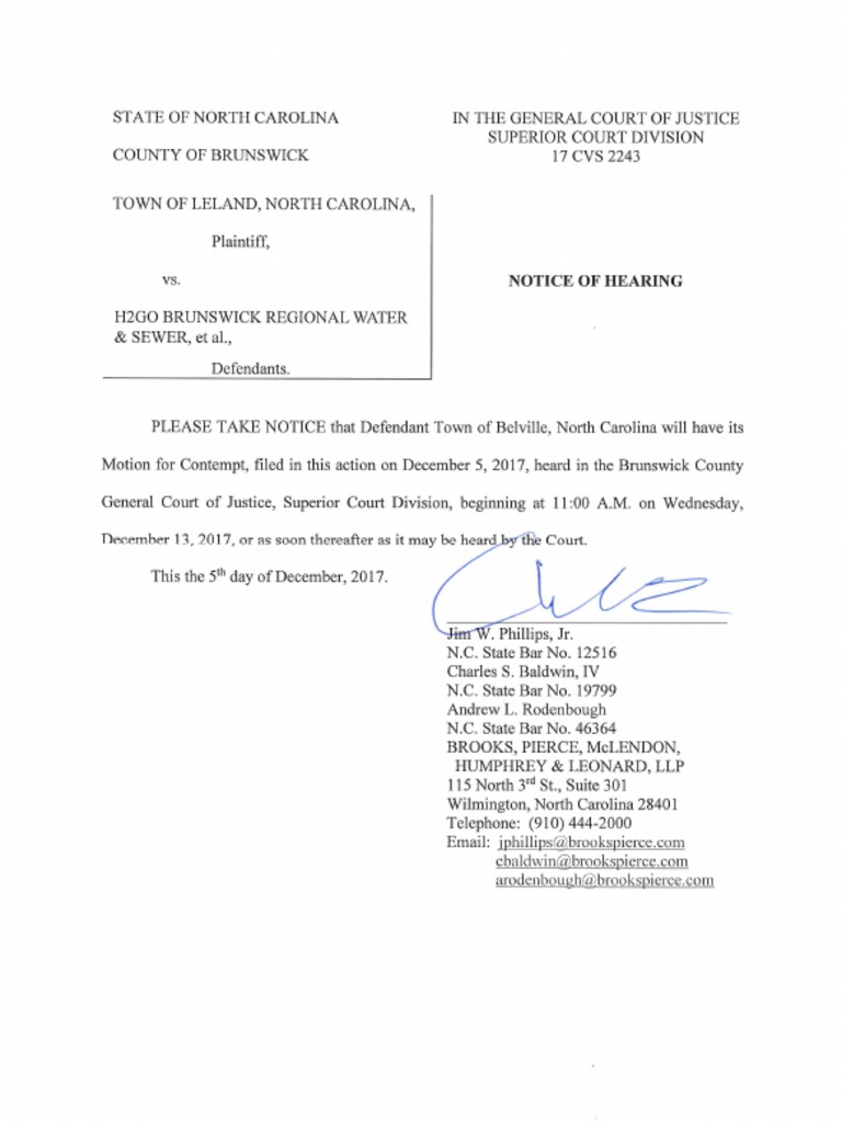 Motion For Contempt Notice of Hearing PDF