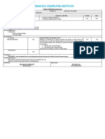 Informatics Computer Institute: Grade 12 Weekly Lesson Log