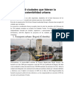 Las 10 Ciudades Que Lideran La Sostenibilidad Urbana