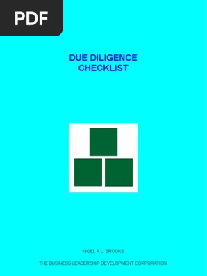 Due Diligence Checklist
