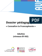 Dossier Adultes - Connaître La Francophonie