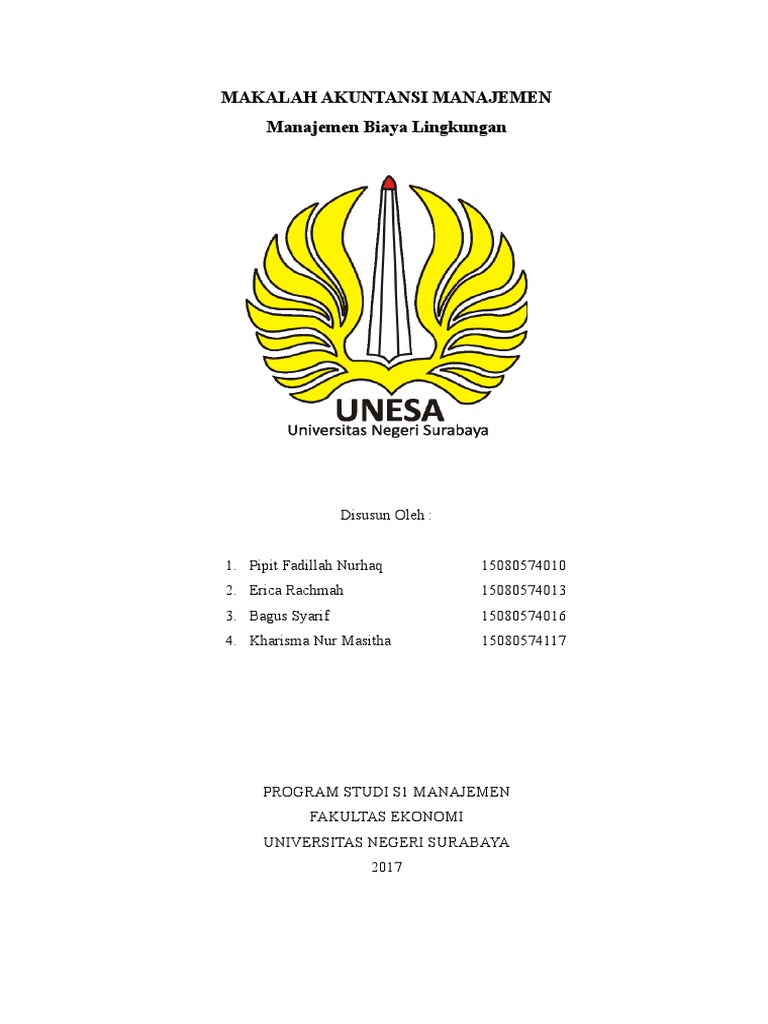 Makalah Analisis Biaya Lingkungan