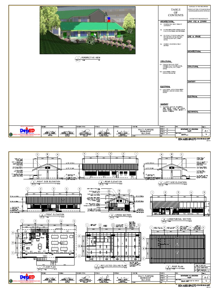 Multi-Purpose Workshop Building Plans | PDF | Architectural Elements ...