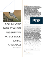 Documenting Population Size and Survival Rate of Black-Capped Chickadees