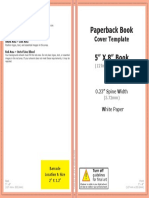 Paperback Book 5" X 8" Book: Cover Template