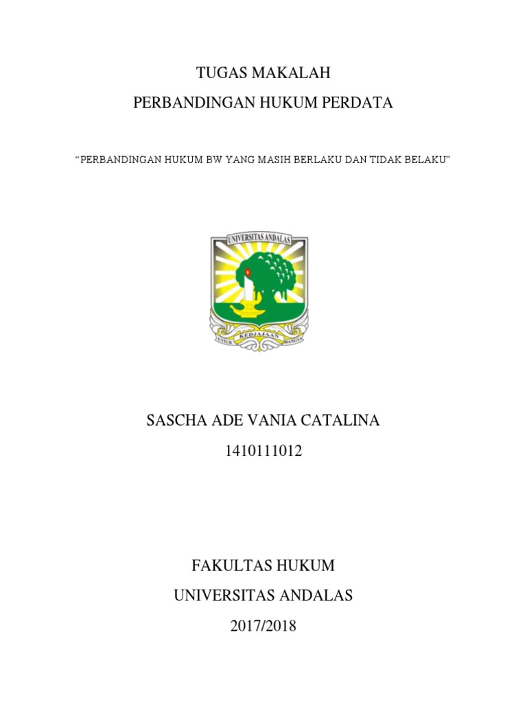 Perbandingan Hukum Bw