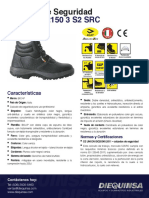Ficha Técnica DIEQUINSA Zapato de Seguridad BICAP L 2150 3 S2 SRC