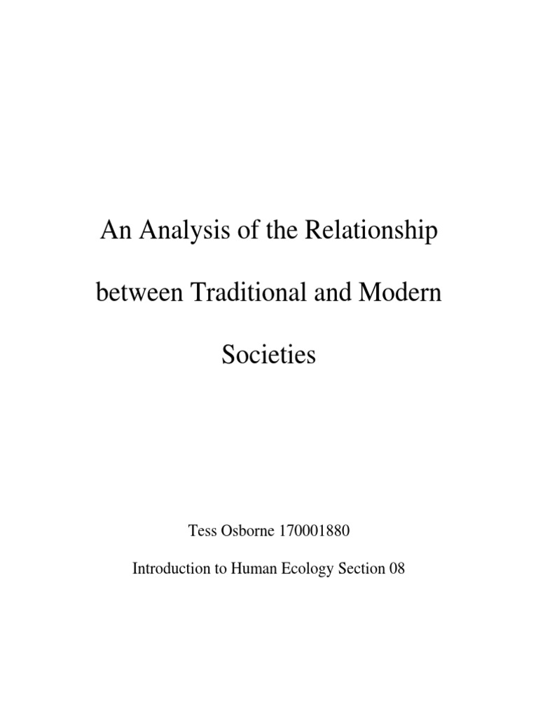 An Analysis of The Relationship Between Traditional and Modern ...