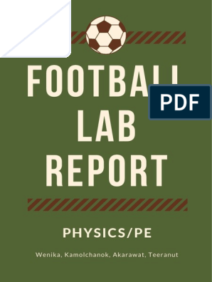 Football Lab Report Pdf Games Of Physical Skill Force