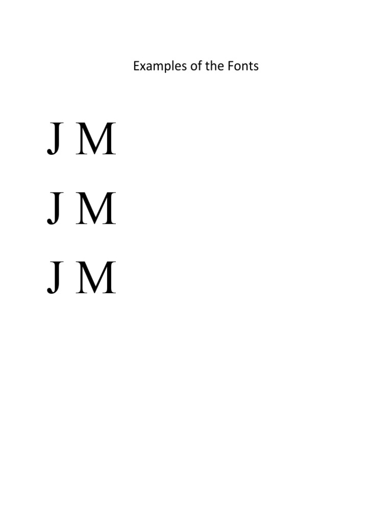 Examples of The Fonts | PDF