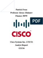 Cisco Stock Analyst Report