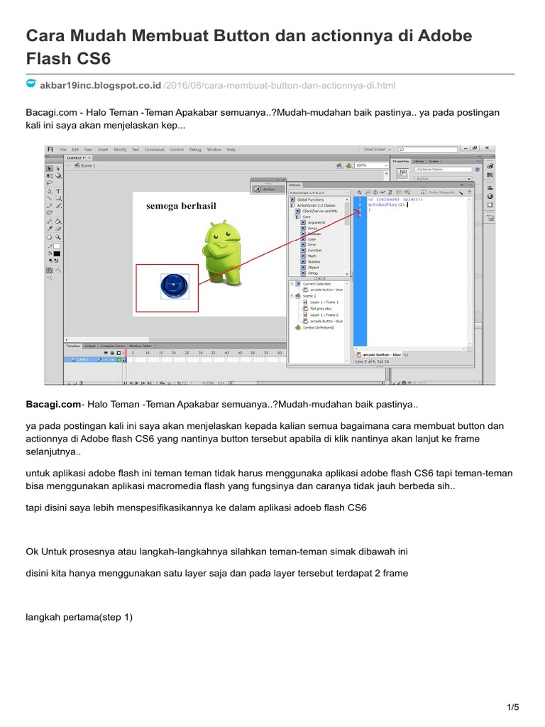 Akbar19inc - Blogspot.co - Id-Cara Mudah Membuat Button Dan Actionnya ...