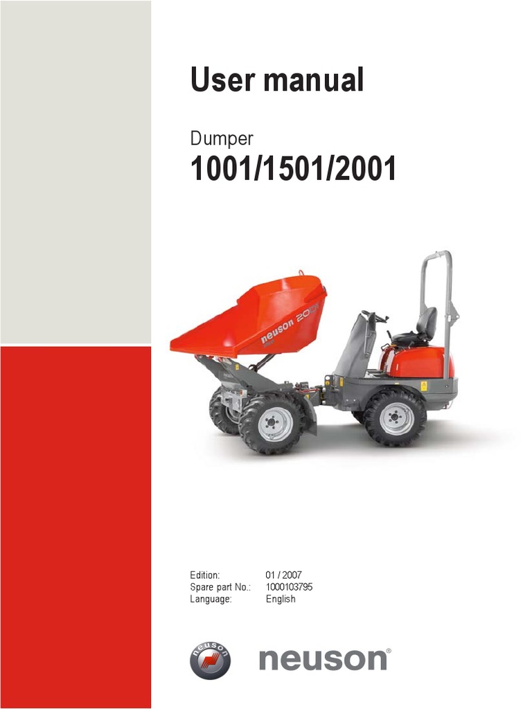 1001 Operators Manual DUMPER | PDF | Vehicles | Driving