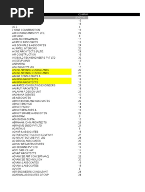 All Specifiers Checked Xlsx Industries Design