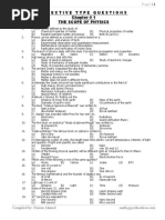 Objective Type Questions Chapter # 1 The Scope of Physics: Compiled By: Faizan Ahmed