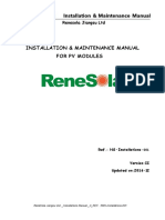 installation & Maintenance Manual for Pv Modules