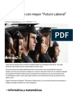 Cinco Carreras Con Mayor - Futuro Laboral - Blog Contrata2.Bo