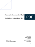 Community Assessment of Physical Activity For Children in The City of New Brunswick