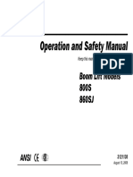 Operation and Safety Manual: Boom Lift Models 800S 860SJ