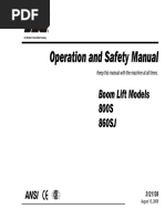 Operation and Safety Manual: Boom Lift Models 800S 860SJ