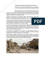 Problema de Los Fenómenos Naturales en México Por El Terremoto