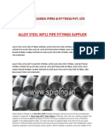 Alloy Steel Wp11 Pipe Fittings Supplier