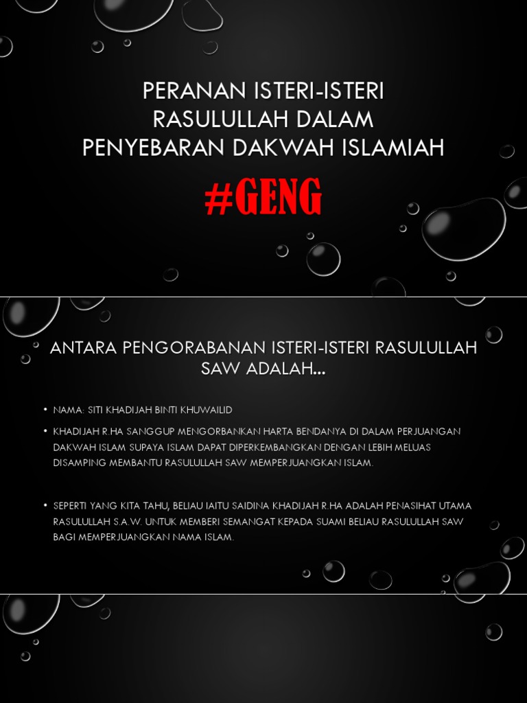 Peranan Isteri Isteri Rasulullah Dalam Penyebaran Dakwah Islamiah Pdf
