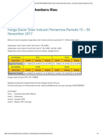 HARGA DASAR SOLAR INDUSTRI PERTAMINA (HSD) - Solar Industri Pekanbaru Riau - Jual Solar Industri Pekanbaru Riau