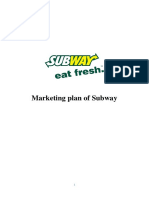 Marketing Plan of Subway