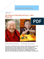 Return of Beloved Guru Adeu Rinpoche