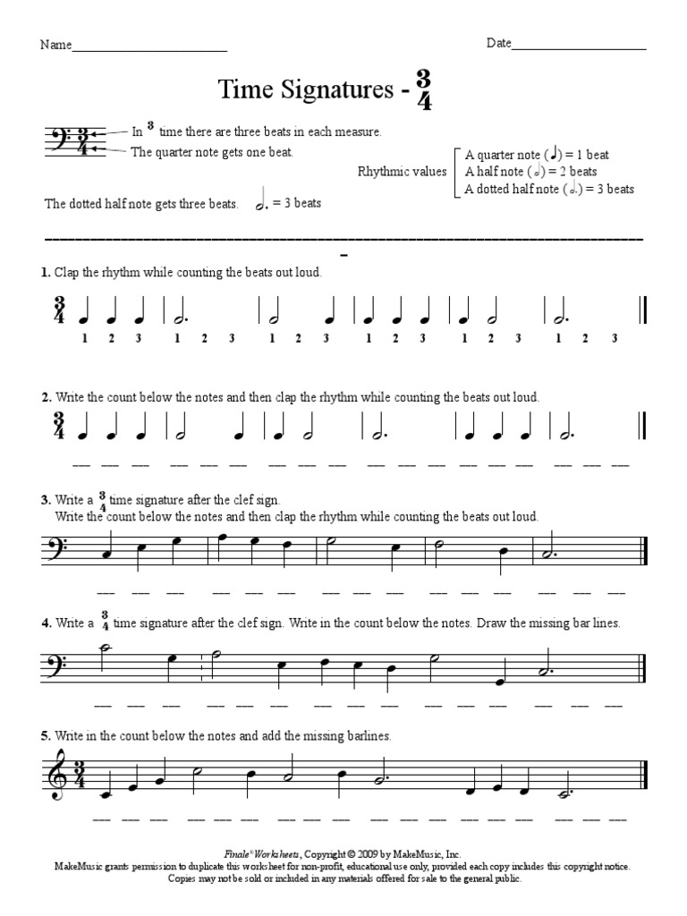 0012 Time Signatures 34 Musicology Entertainment