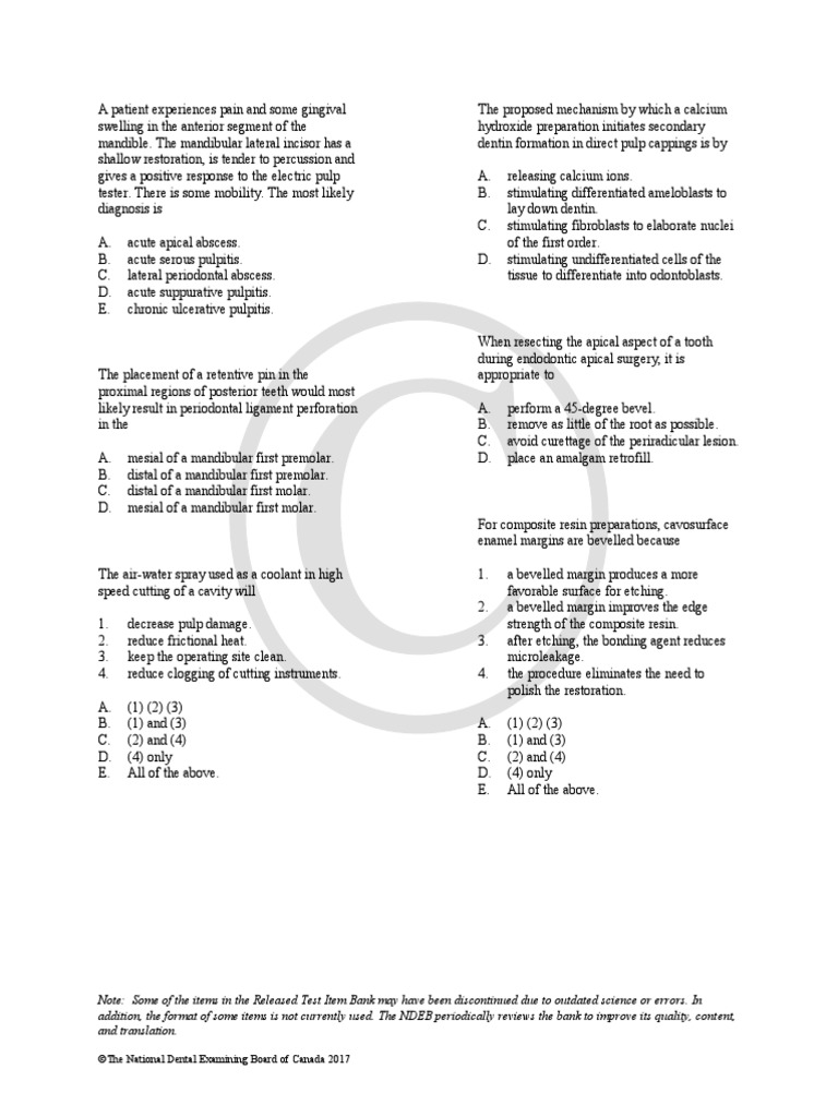 Ndeb Released p1 | PDF | Mouth | Dentistry
